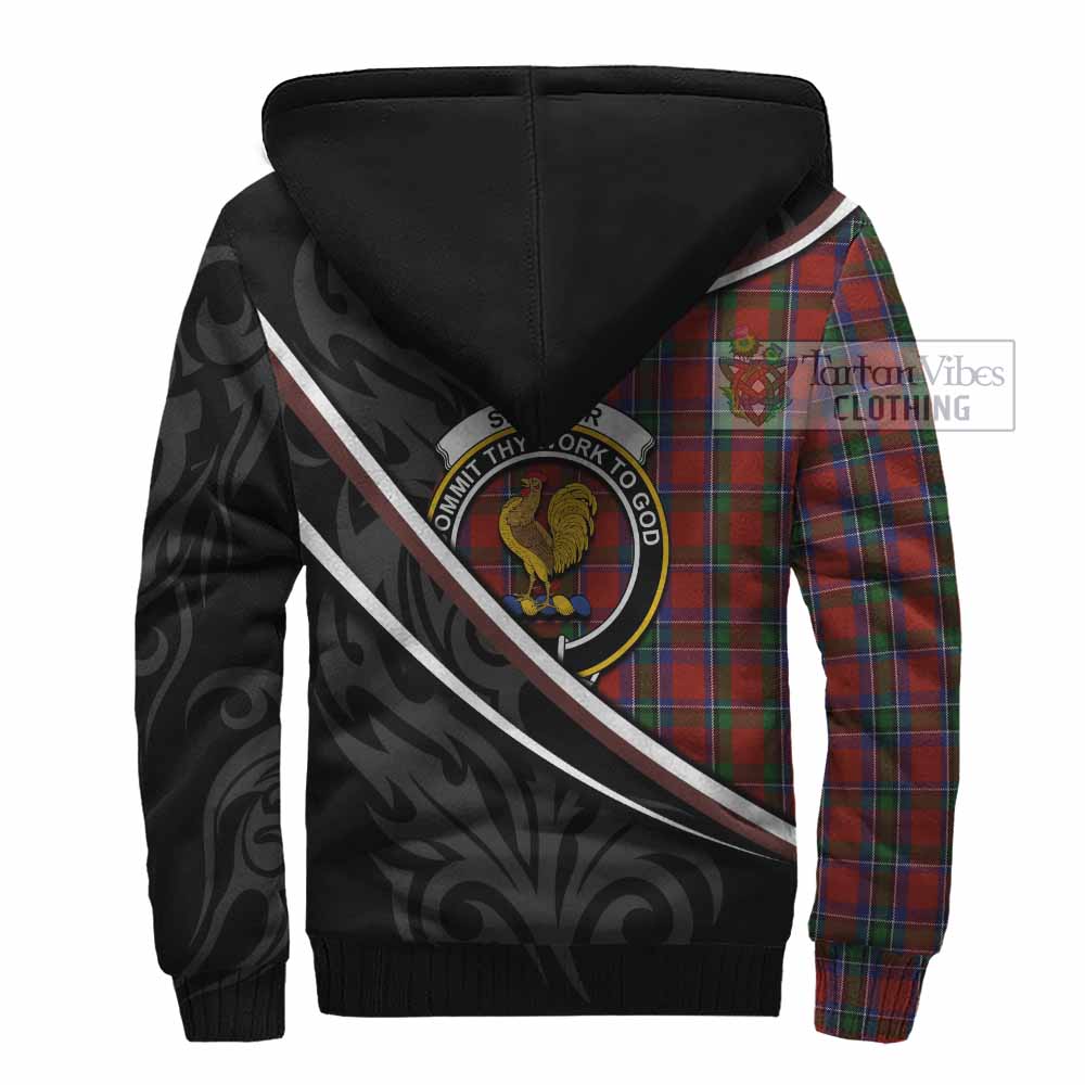 Sinclair Tartan Family Crest Sherpa Hoodie Celtic Scottish Thistle Floral - Tartan Vibes Clothing
