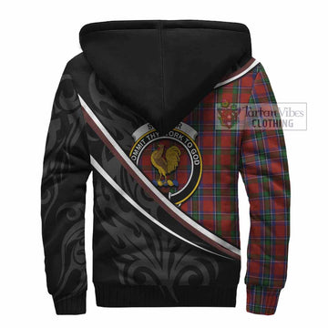 Sinclair Tartan Family Crest Sherpa Hoodie Celtic Scottish Thistle Floral