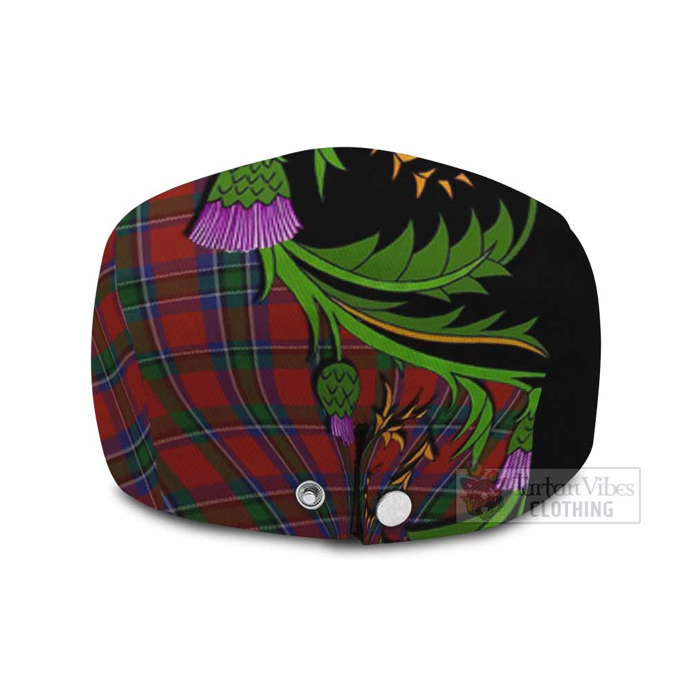 Sinclair Tartan Flat Cap, Jeff Cap Scottish Thistle Pride Heritage Art - Tartan Vibes Clothing