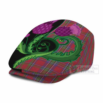 Sinclair Tartan Flat Cap, Jeff Cap Traditional Scottish Thistle