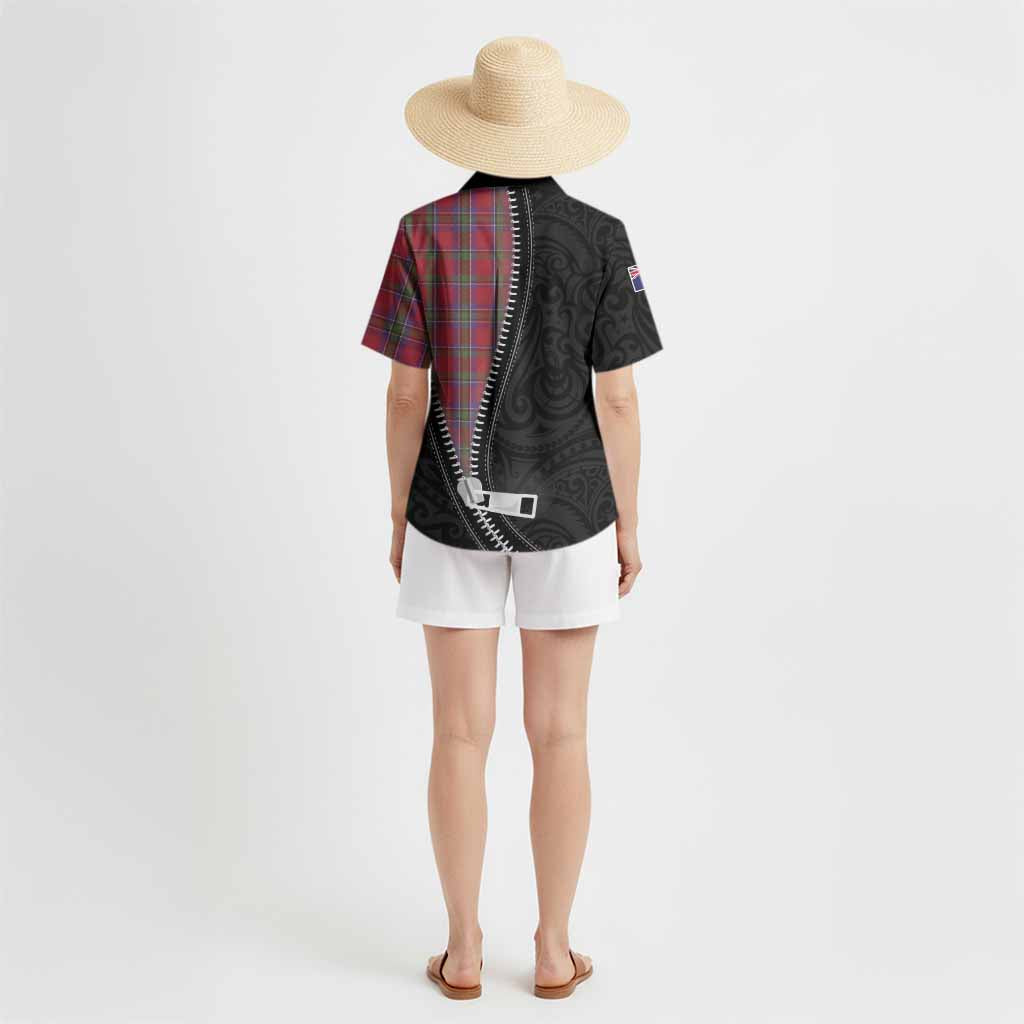 Sinclair Tartan Hawaiian Shirt New Zealand Pattern Unique Zipper Stylized