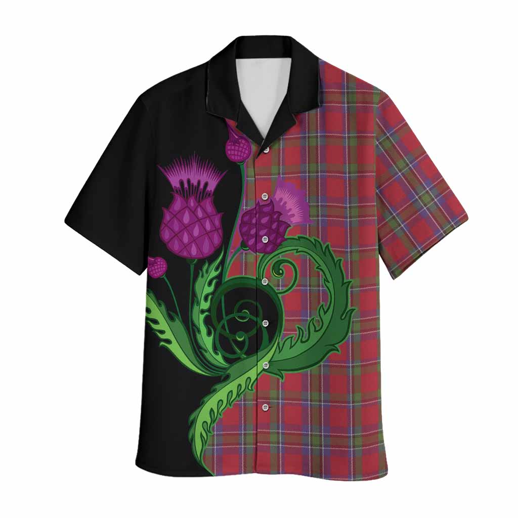 Sinclair Tartan Hawaiian Shirt Traditional Scottish Thistle