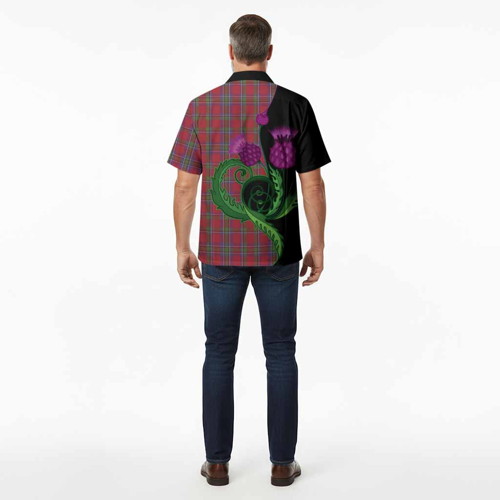 Sinclair Tartan Hawaiian Shirt Traditional Scottish Thistle
