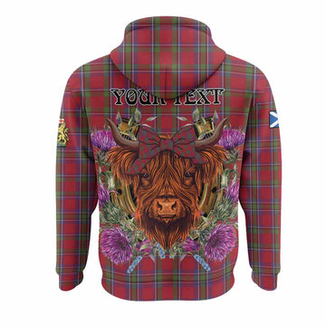 Sinclair Tartan Hoodie Scottish Thistle Heilan Coo
