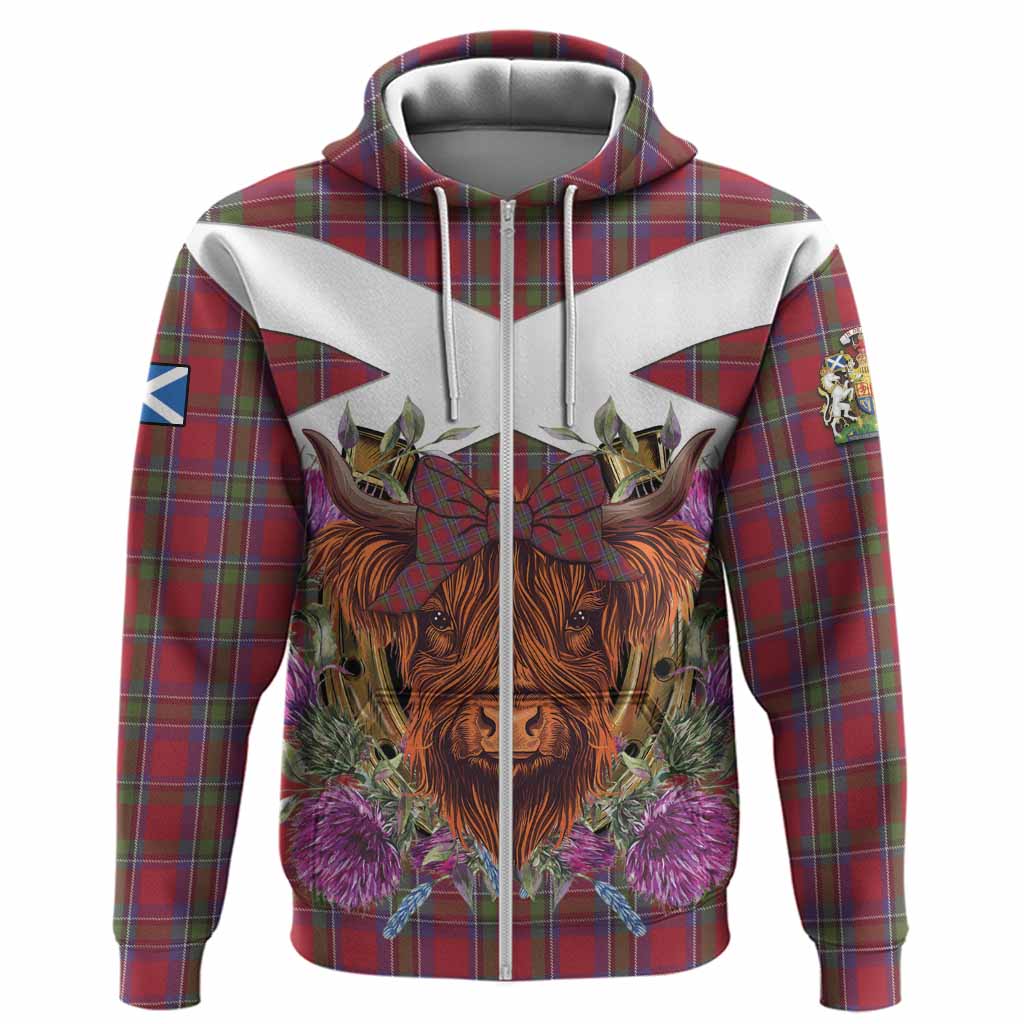 Sinclair Tartan Hoodie Scottish Thistle Heilan Coo
