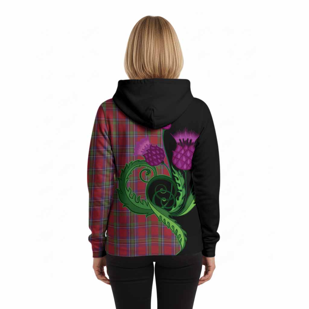 Sinclair Tartan Hoodie Traditional Scottish Thistle