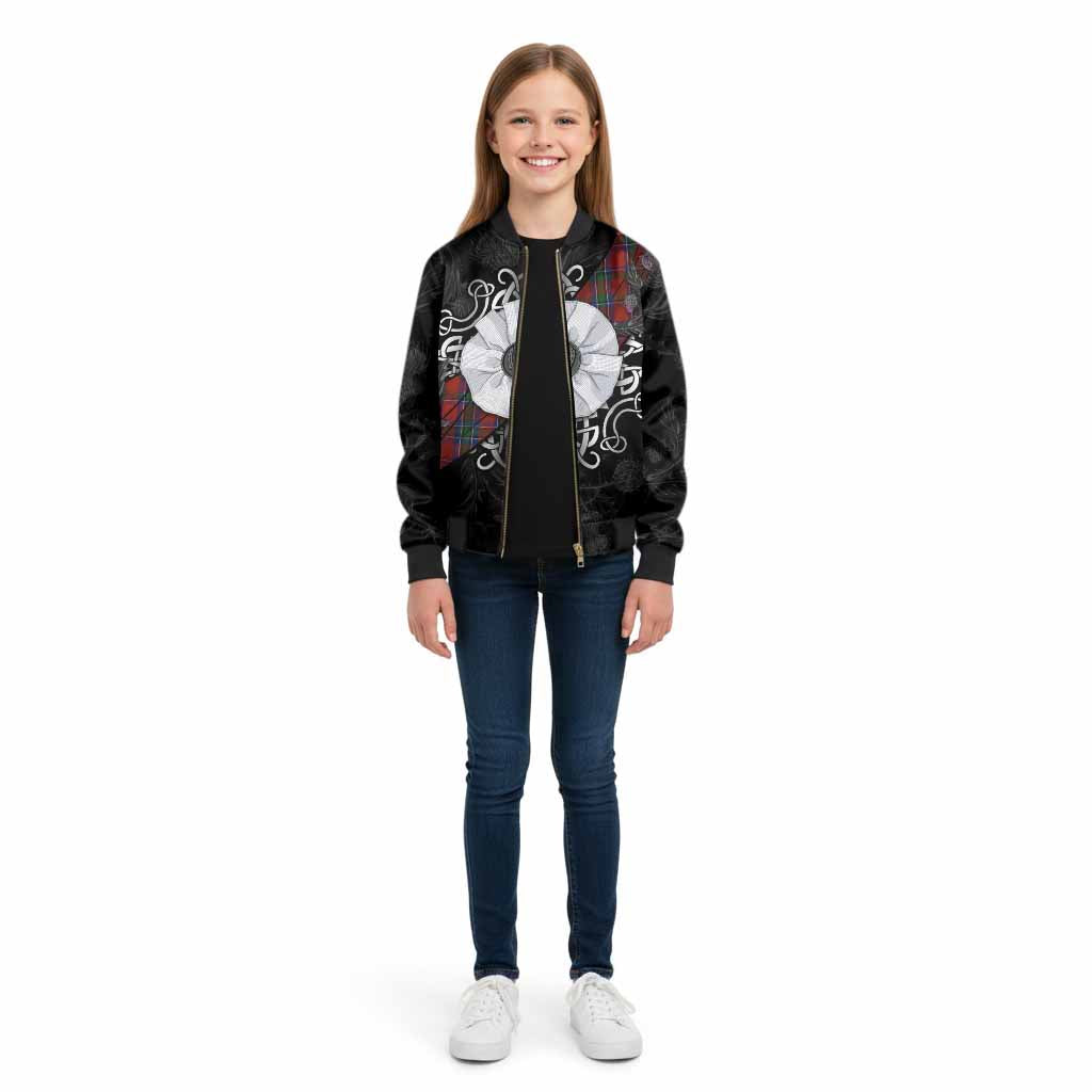 Sinclair Tartan Kid Bomber Jacket Jacobite White Rose - Tartan Vibes Clothing