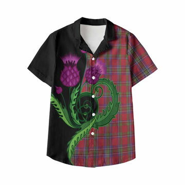 Sinclair Tartan Kid Hawaiian Shirt Traditional Scottish Thistle