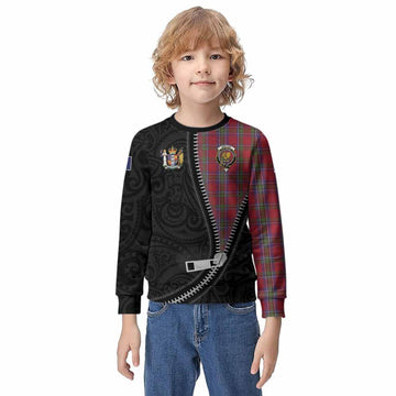 Sinclair Tartan Kid Knitted Sweatshirt New Zealand Pattern Unique Zipper Stylized