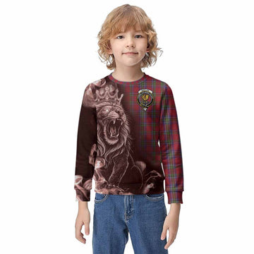 Sinclair Tartan Kid Knitted Sweatshirt Roaring Lion Heritage