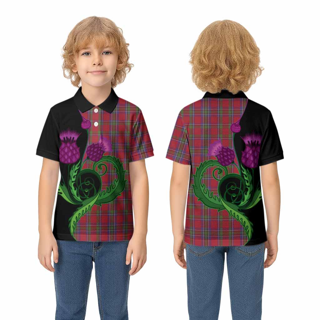 Sinclair Tartan Kid Polo Shirt Traditional Scottish Thistle
