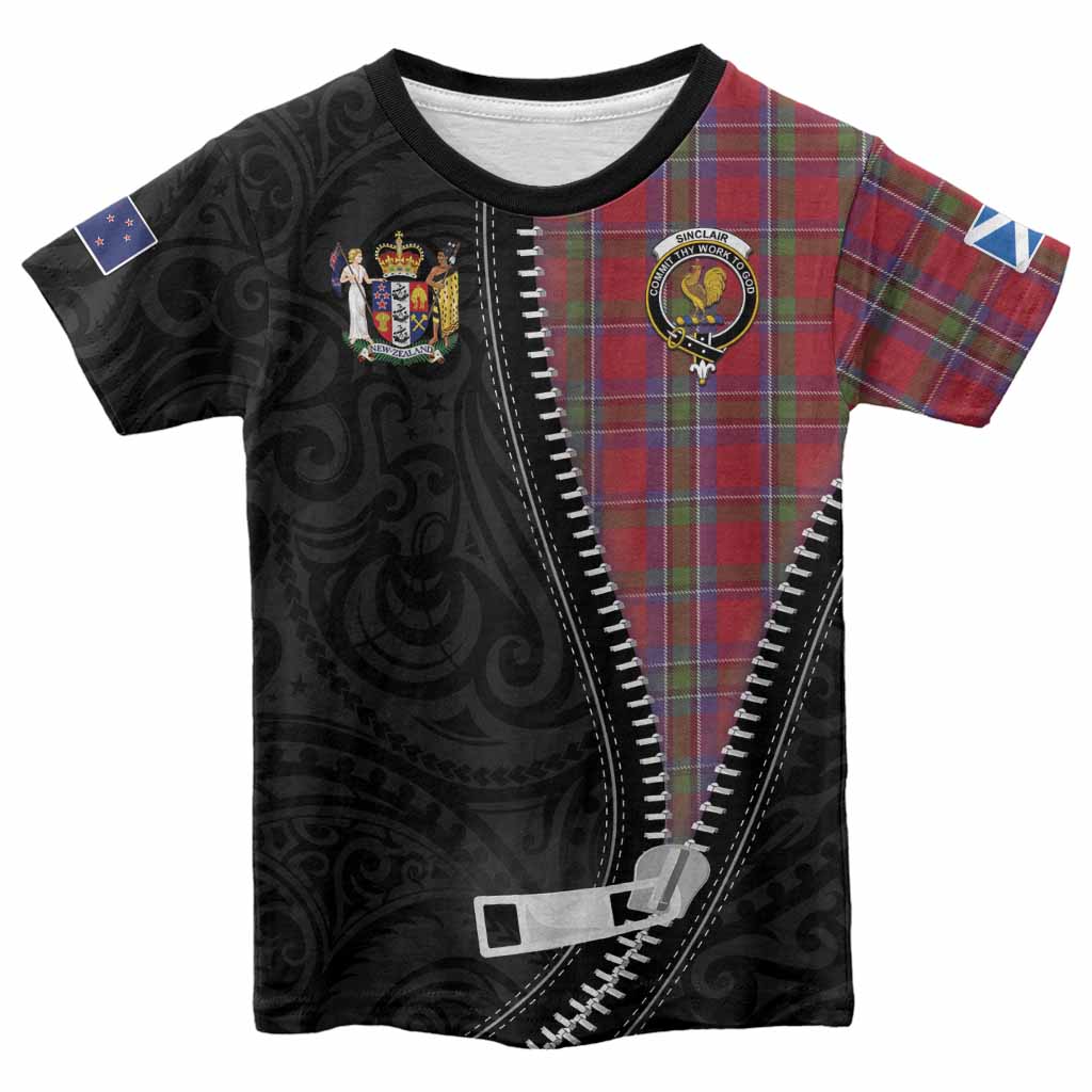 Sinclair Tartan Kid T-shirt New Zealand Pattern Unique Zipper Stylized