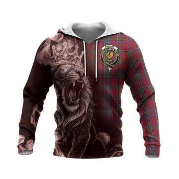 Sinclair Tartan Knitted Hoodie Roaring Lion Heritage