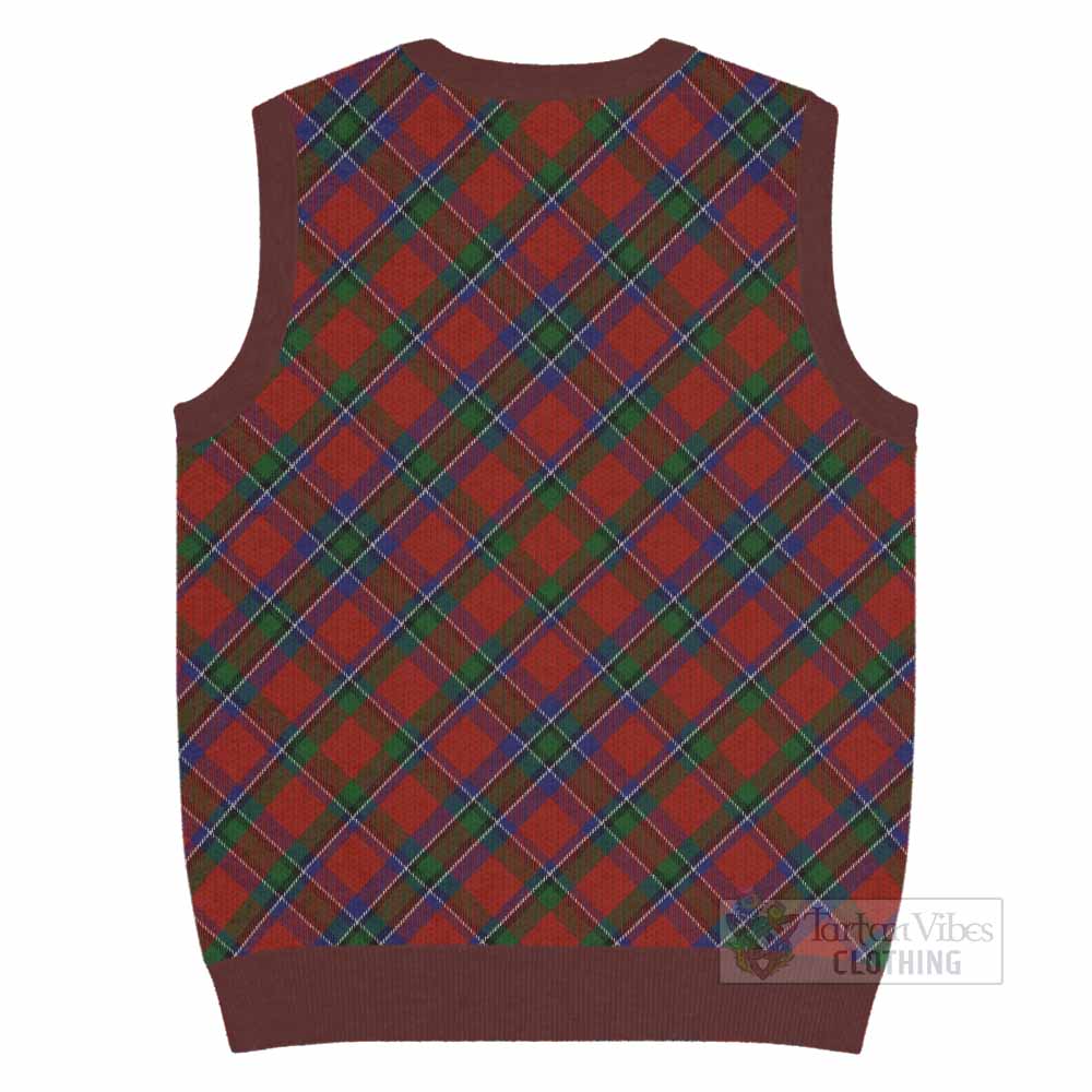 Sinclair Tartan  Knitted V-Neck Vest Cross Style