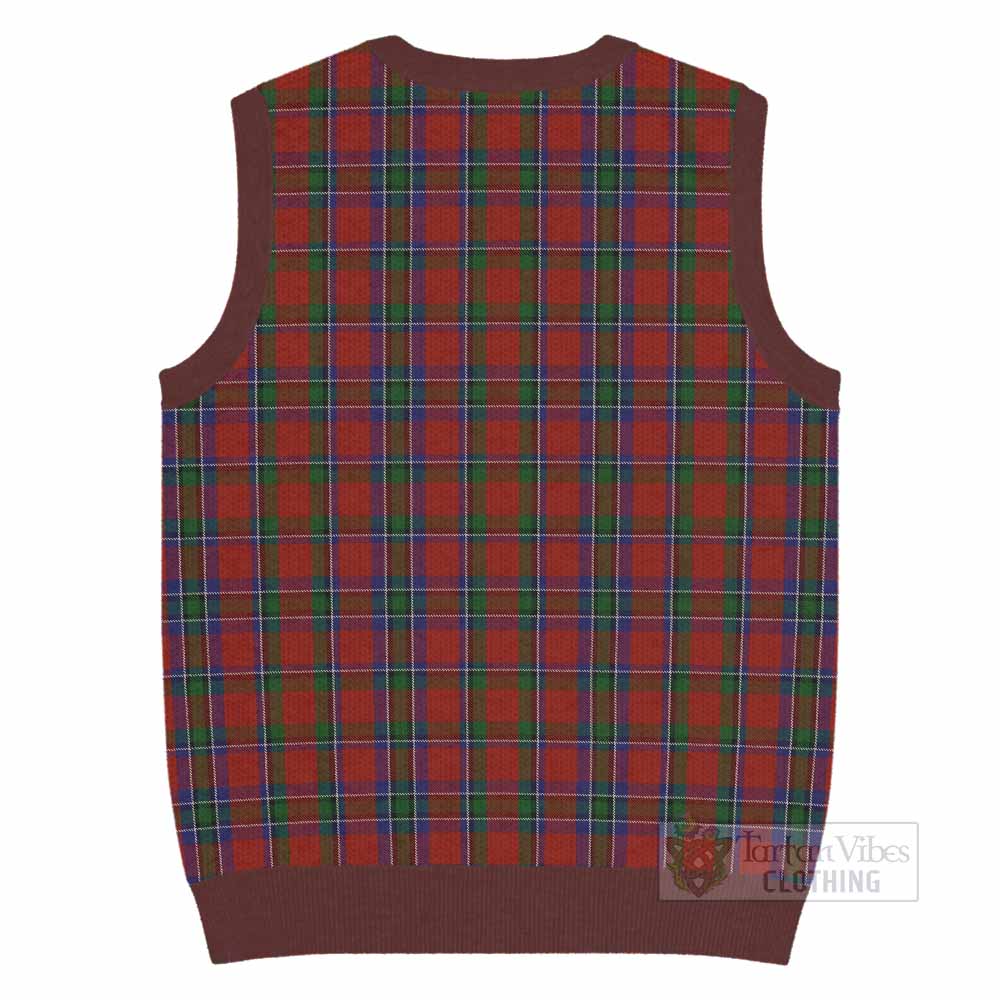 Sinclair Tartan Knitted V-Neck Vest with Family Crest - Tartan Vibes Clothing