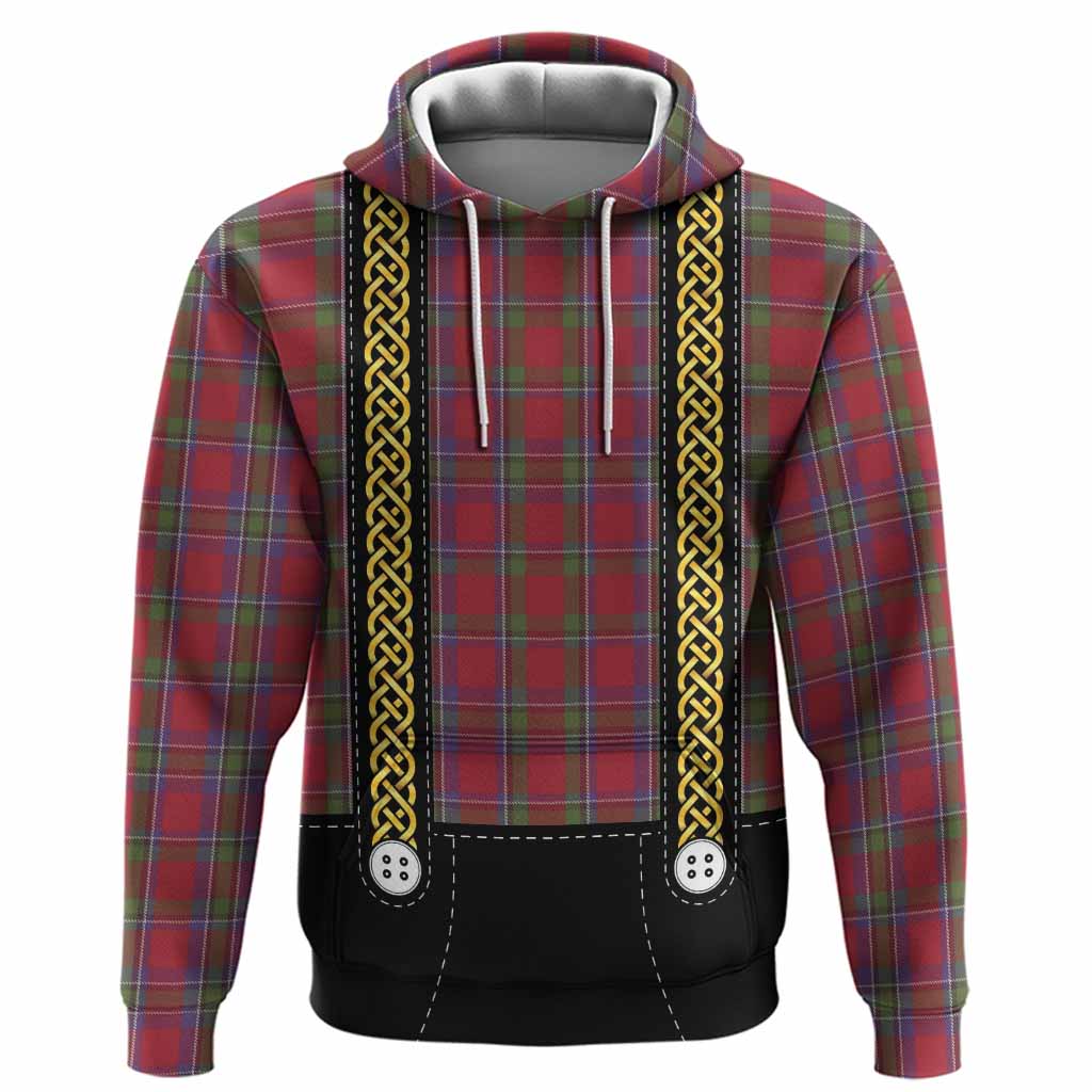 Sinclair Tartan Lederhosen Costume Hoodie Scotland Celtic Knot Motif