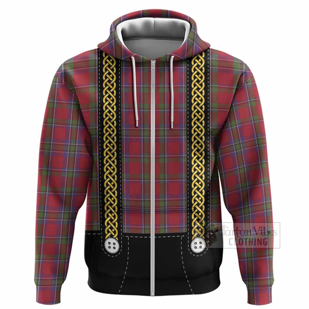 Sinclair Tartan Lederhosen Costume Hoodie Scotland Celtic Knot Motif