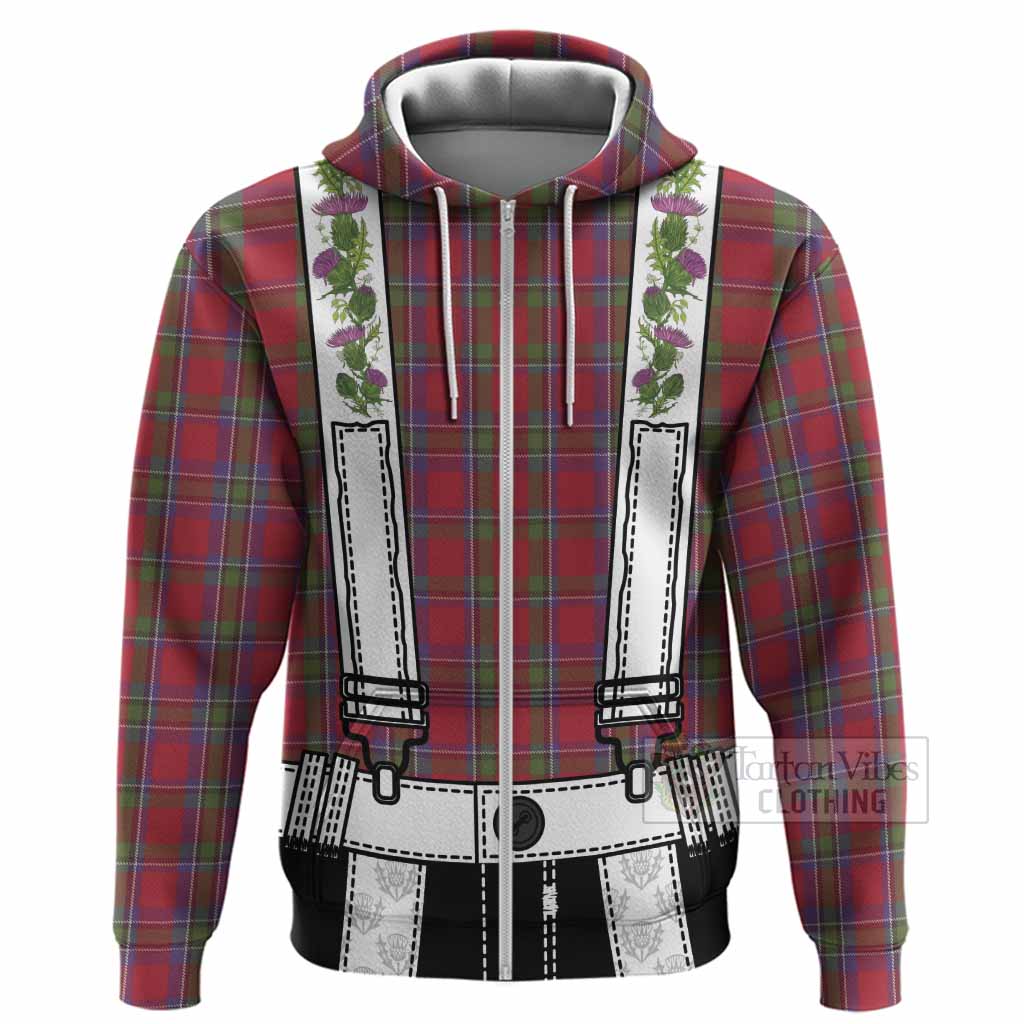 Sinclair Tartan Lederhosen Costume Hoodie Scotland Thistle Floral