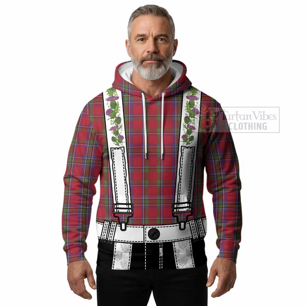 Sinclair Tartan Lederhosen Costume Hoodie Scotland Thistle Floral
