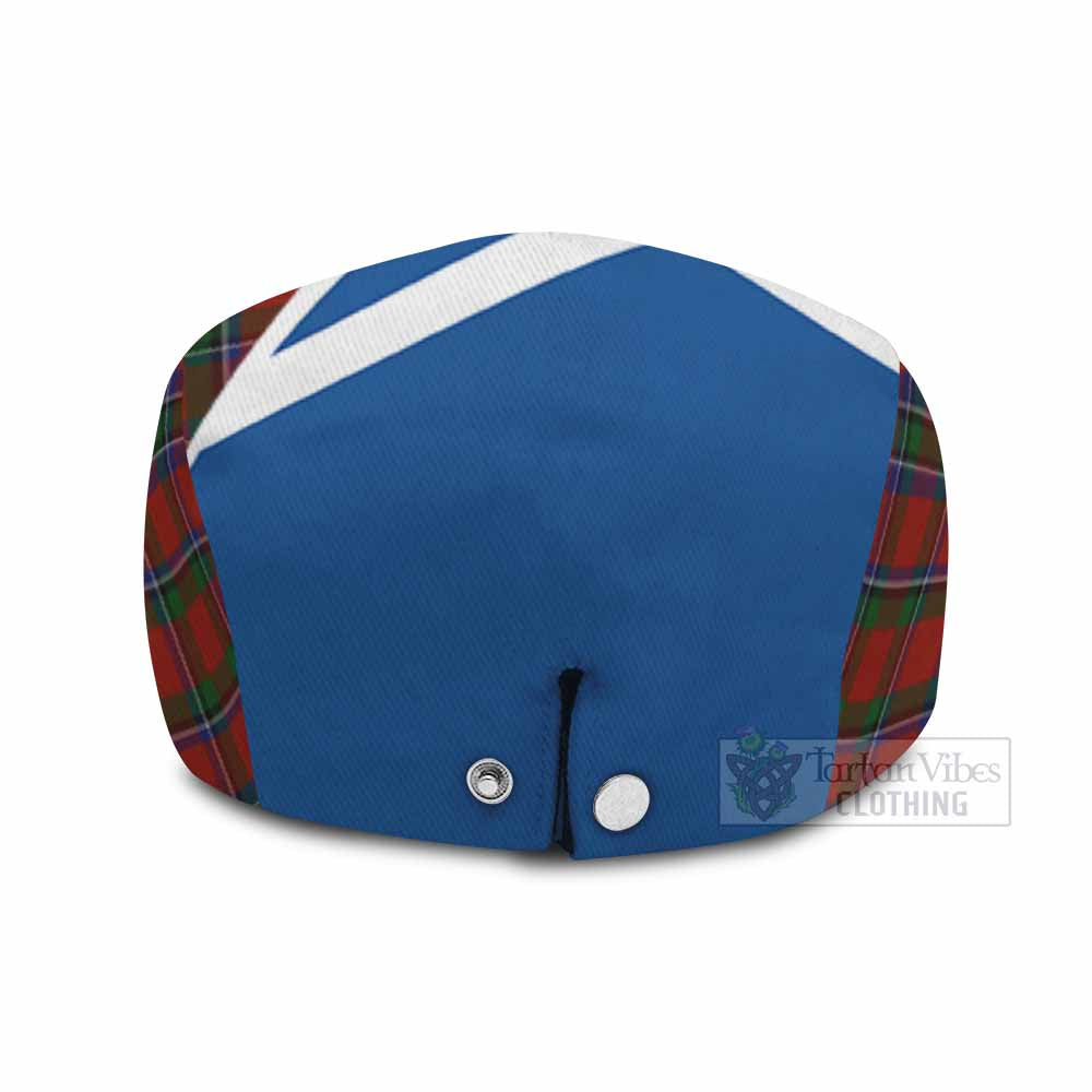 Sinclair Tartan Lion Rampant Flat Cap, Jeff Cap Classic Scottish Style