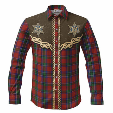 Sinclair Tartan Long Sleeve Button Shirts Bigfoot Riding The Kelpie Monster