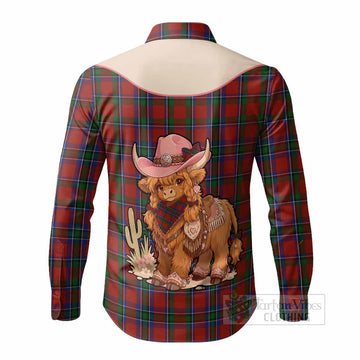 Sinclair Tartan Long Sleeve Button Shirts Wee Coo Cowgirl Cute Style - Tartan Vibes Clothing