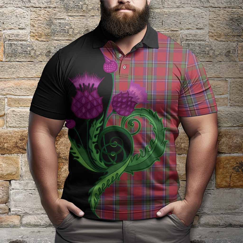 Sinclair Tartan Polo Shirt Traditional Scottish Thistle