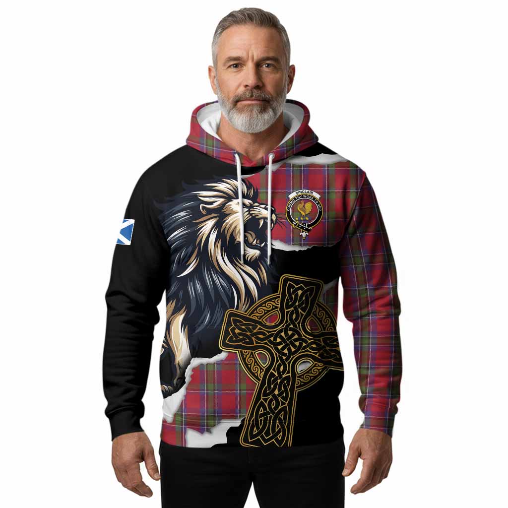 Sinclair Tartan Scottish Hoodie Lion Celtic Heritage