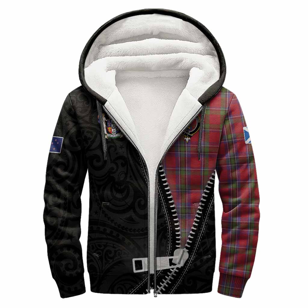Sinclair Tartan Sherpa Hoodie New Zealand Pattern Unique Zipper Stylized