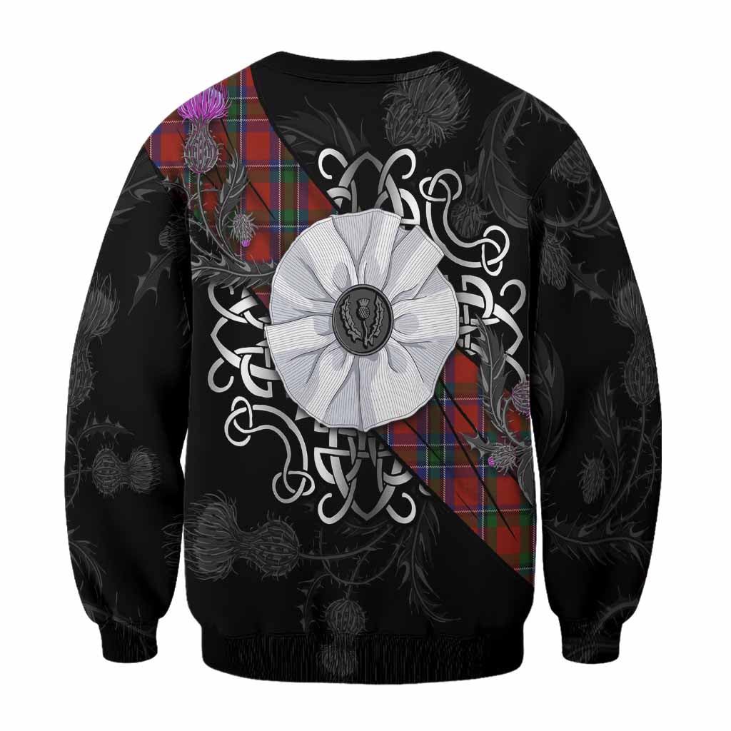 Sinclair Tartan Sweatshirt Jacobite White Rose - Tartan Vibes Clothing