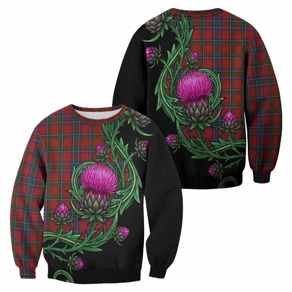 Sinclair Tartan Sweatshirt Resilient Scottish Thistle - Tartan Vibes Clothing