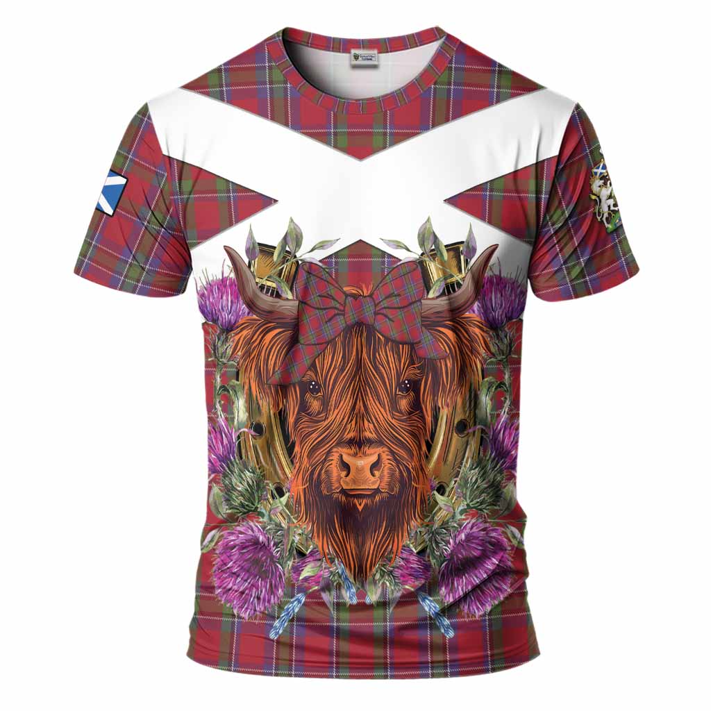 Sinclair Tartan T-Shirt Scottish Thistle Heilan Coo