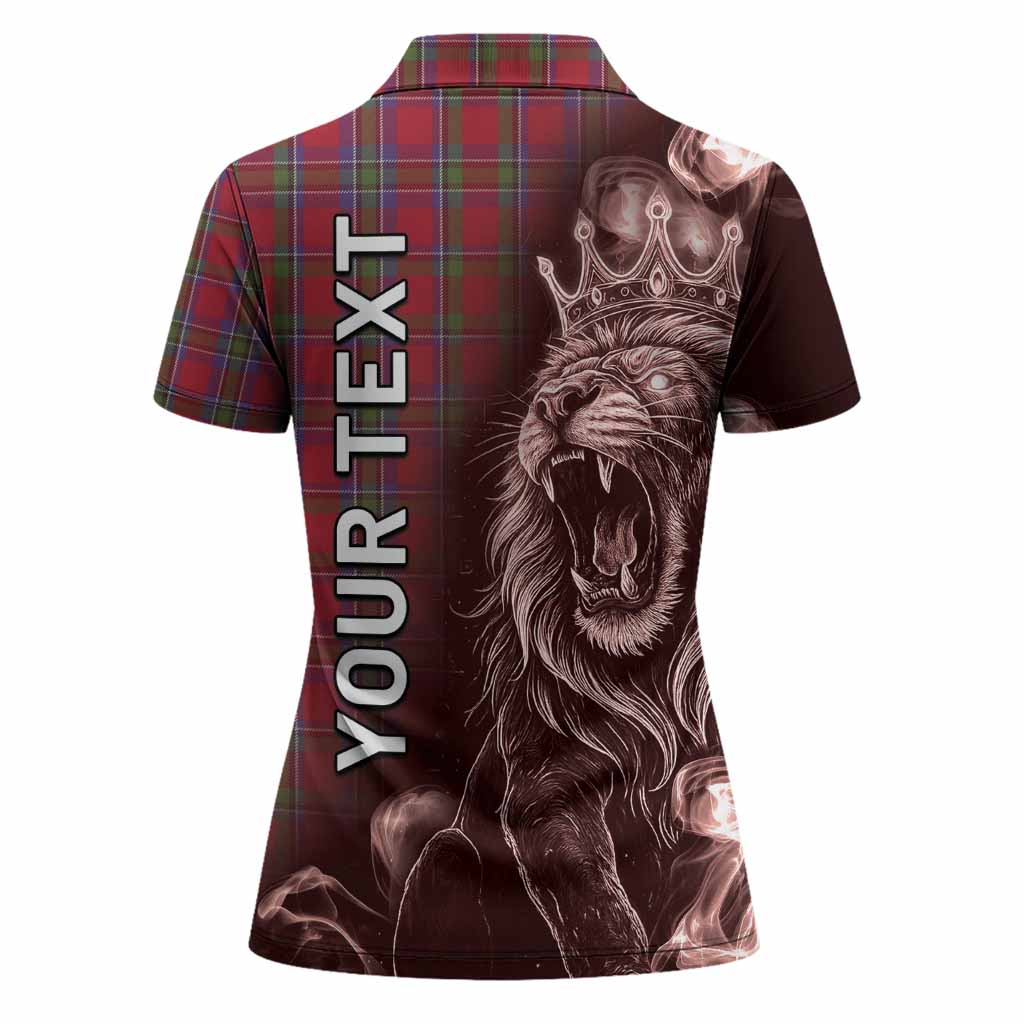Sinclair Tartan Women Polo Shirt Roaring Lion Heritage