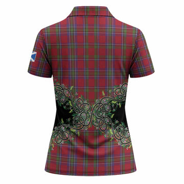 Sinclair Tartan Women Polo Shirt Thistle Scottish Spirit