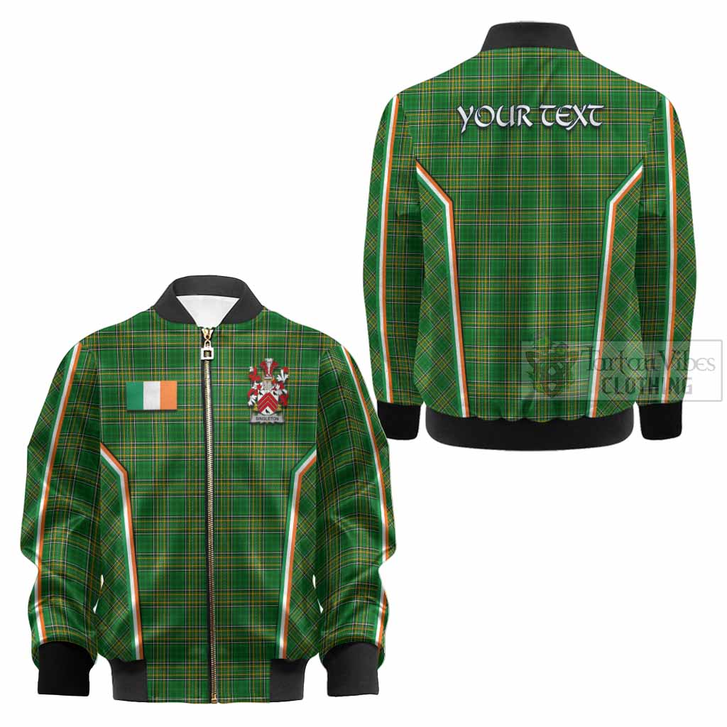 Singleton Irish Clan Coat of Arm Tartan Kid Bomber Jacket Flag Style