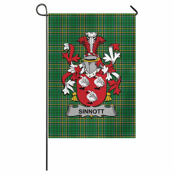 Sinnott Irish Clan Tartan Garden Flag with Coat of Arms