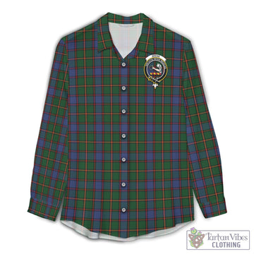 Tartan Vibes Clothing Skene Tartan Womens Casual Shirt with Family Crest