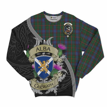 Tartan Vibes Clothing Skene Tartan Family Crest Sweatshirt Lion Rampant Royal Thistle Shield Celtic Inspired