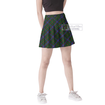 Skene Tartan Women's Plated Mini Skirt Cross Style