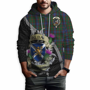 Skene Tartan Family Crest Hoodie Lion Rampant Royal Thistle Shield Celtic Inspired