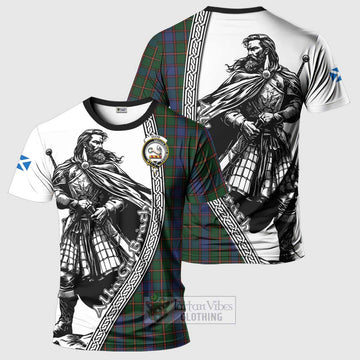 Skene Tartan Clan Crest T-Shirt with Highlander Warrior Celtic Style Kid's Shirt - Tartan Vibes Clothing