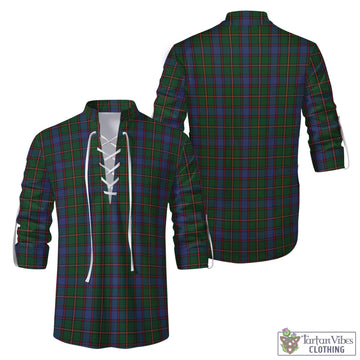 Tartan Vibes Clothing Skene Tartan Men's Scottish Traditional Jacobite Ghillie Kilt Shirt