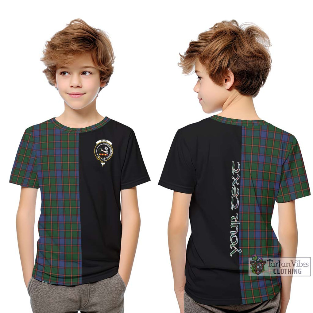 Skene Tartan Kid T-Shirt with Family Crest and Half Of Me Style Youth XL Size14 - Tartanvibesclothing Shop