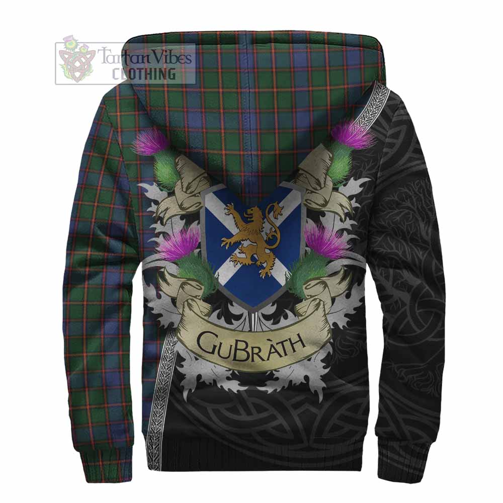 Tartan Vibes Clothing Skene Tartan Family Crest Sherpa Hoodie Lion Rampant Royal Thistle Shield Celtic Inspired