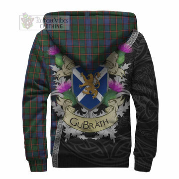 Skene Tartan Family Crest Sherpa Hoodie Lion Rampant Royal Thistle Shield Celtic Inspired