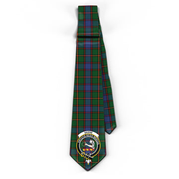 Skene Tartan Classic Necktie with Family Crest