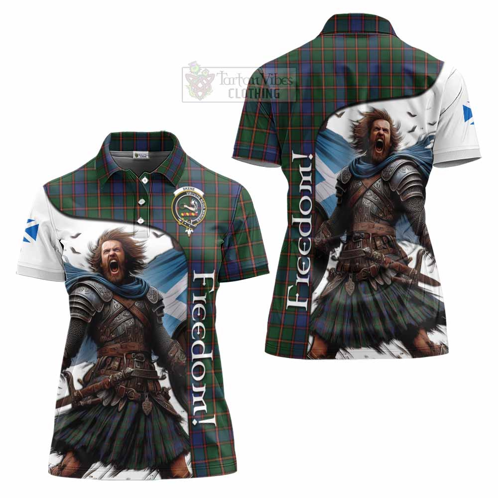 Tartan Vibes Clothing Skene Crest Tartan Women's Polo Shirt Inspired by the Freedom of Scottish Warrior