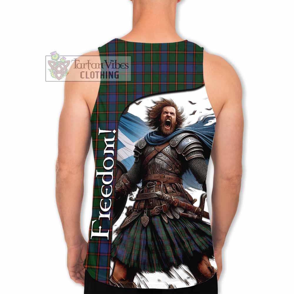Tartan Vibes Clothing Skene Crest Tartan Men's Tank Top Inspired by the Freedom of Scottish Warrior
