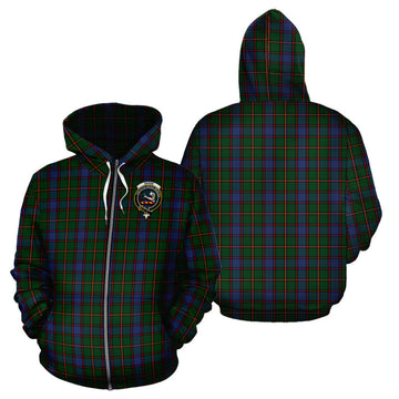 Skene Tartan Hoodie with Family Crest