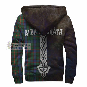 Skene Tartan Family Crest Sherpa Hoodie Alba Gu Brath Be Brave Lion Ancient Style